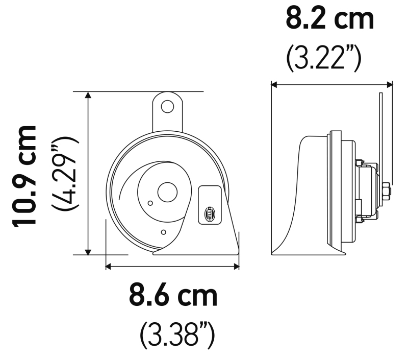 Hella 12V Twin Trumpet Horn Kit with Bracket - Toyota - 012010901