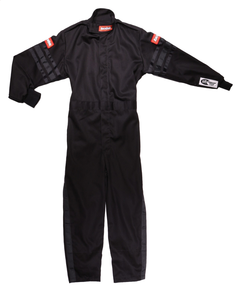Racequip 1959990 Suit; Pro-1; Driving; SFI 3.2A/1; Black; Youth 2X-Small