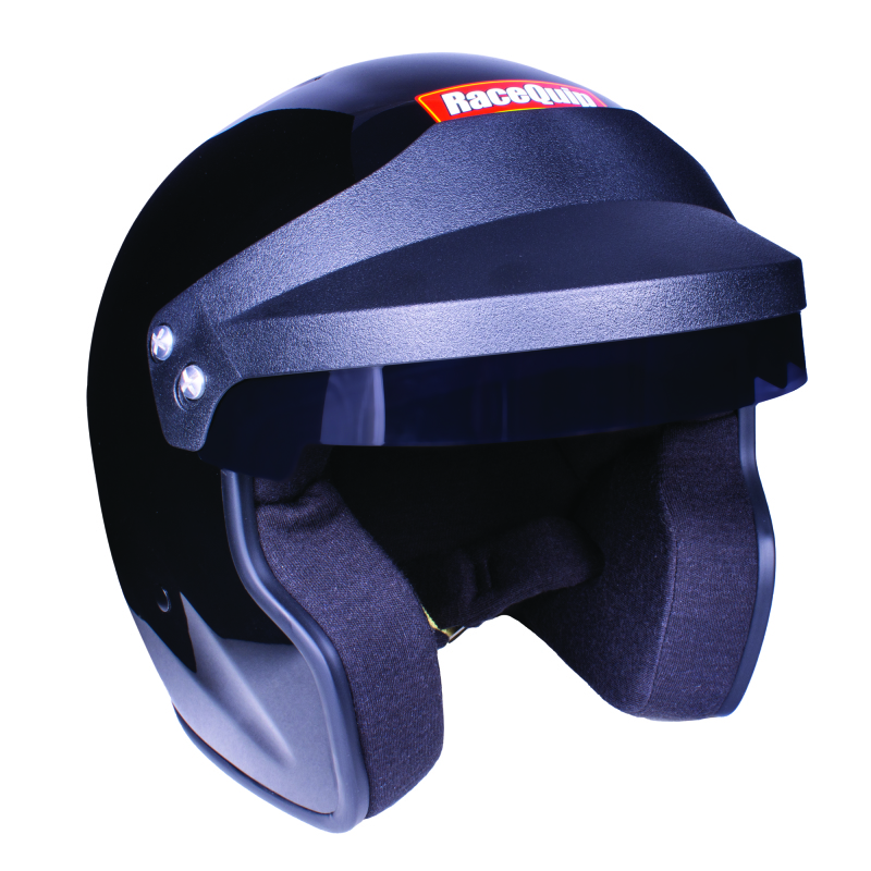 Racequip 256005 Helmet Open Face Large Black SA2020