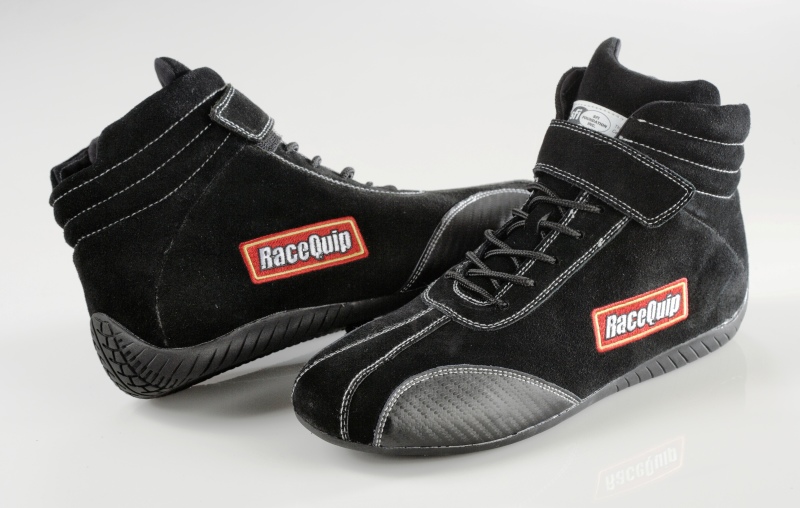 Racequip 30500040 SFI 3.3/5 Euro Carbon-L Racing Shoes 4.0 Size Black