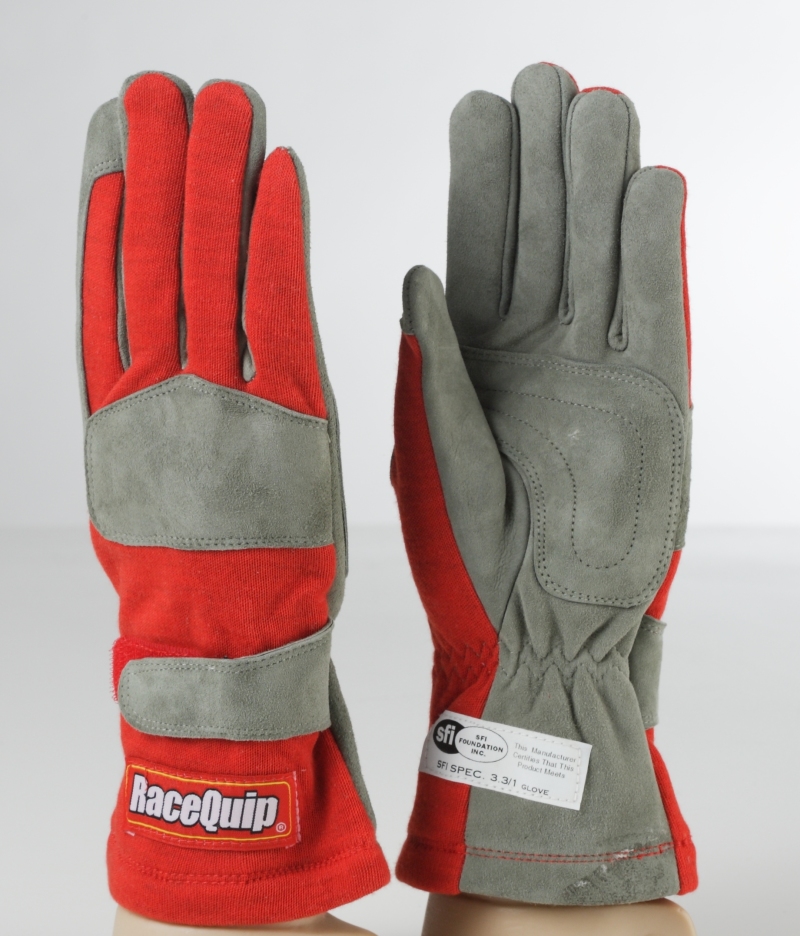 Racequip 351016 Single Layer Racing Gloves Red X-Large Pair