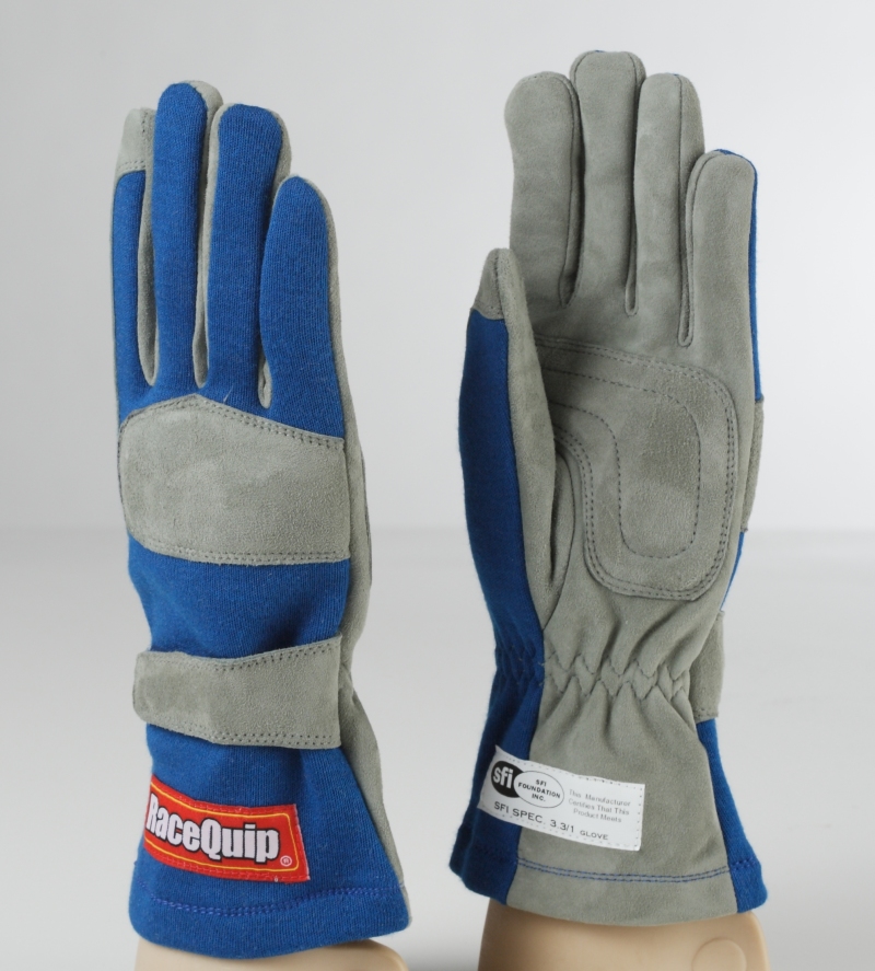 RaceQuip Blue 1-Layer SFI-1 Glove - Medium - 351023