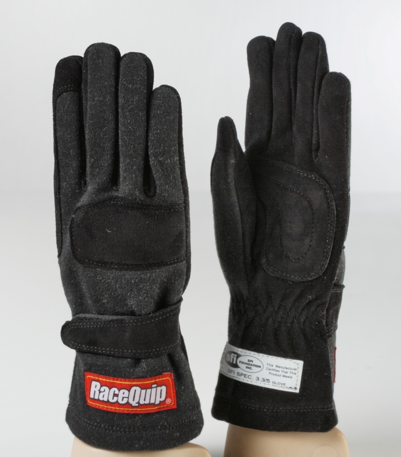 Racequip 3550089 2-LYR SFI-5 Glove Kid-XXXS K5 Black