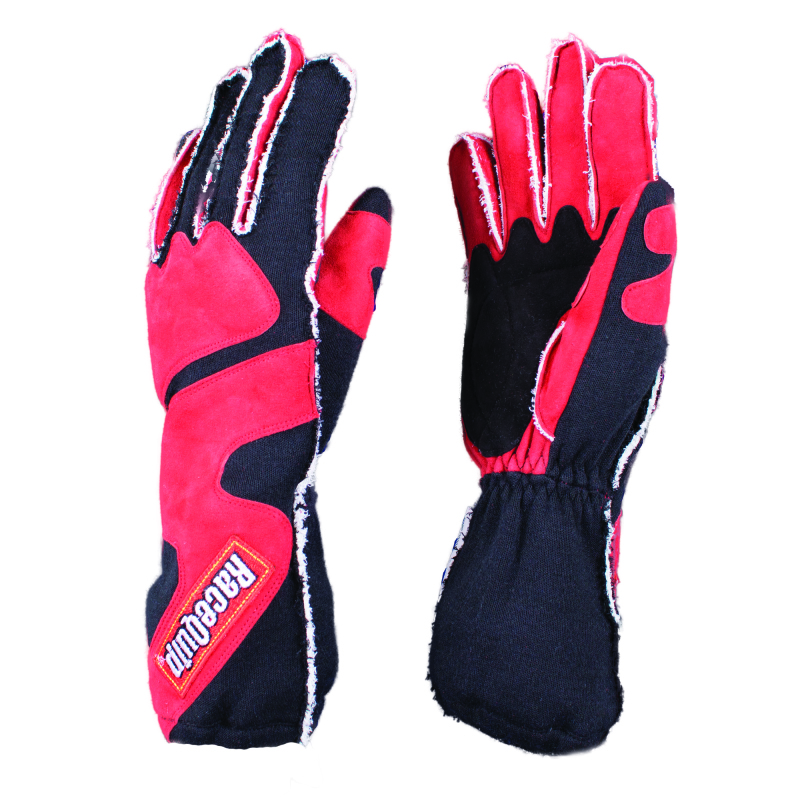 Racequip 356107 Gloves; 356 Series; SFI 3.3/5; Nomex; Red / Black; 2X-Large