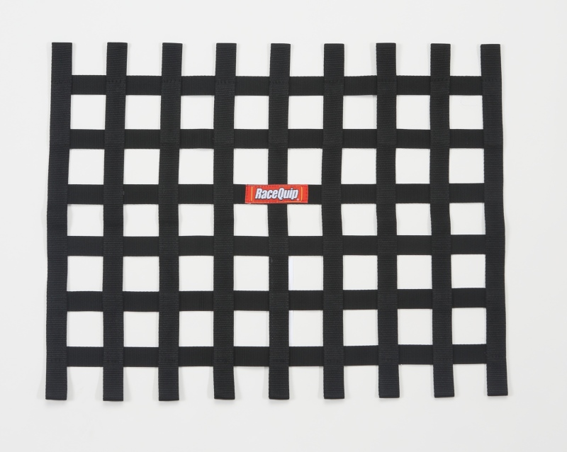 Racequip 721005 Window Net; 1 in Webbing; 18 x 24 in Rectangle; Black 1pc