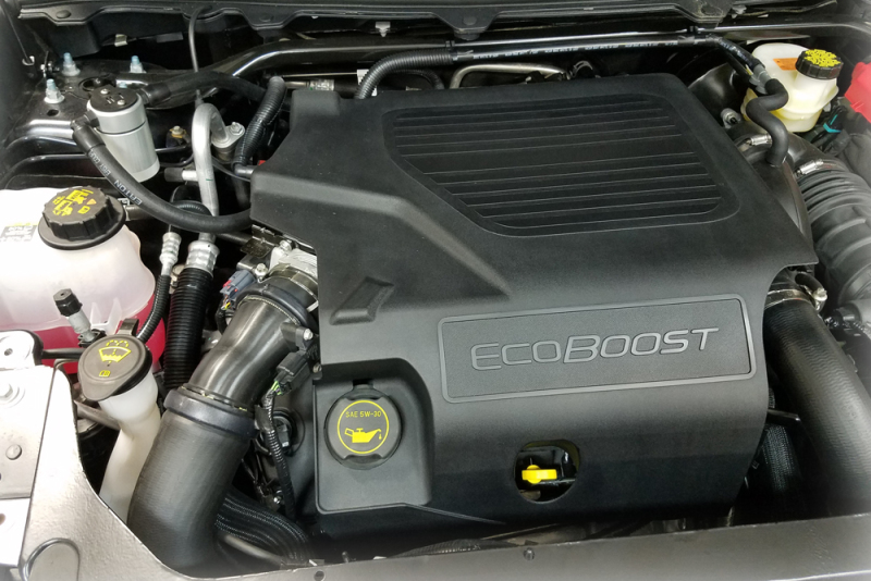 J&L 10-19 Ford Flex EcoBoost V6 Passenger Side Oil Separator 3.0 - Clear Anodized - 3035P-C