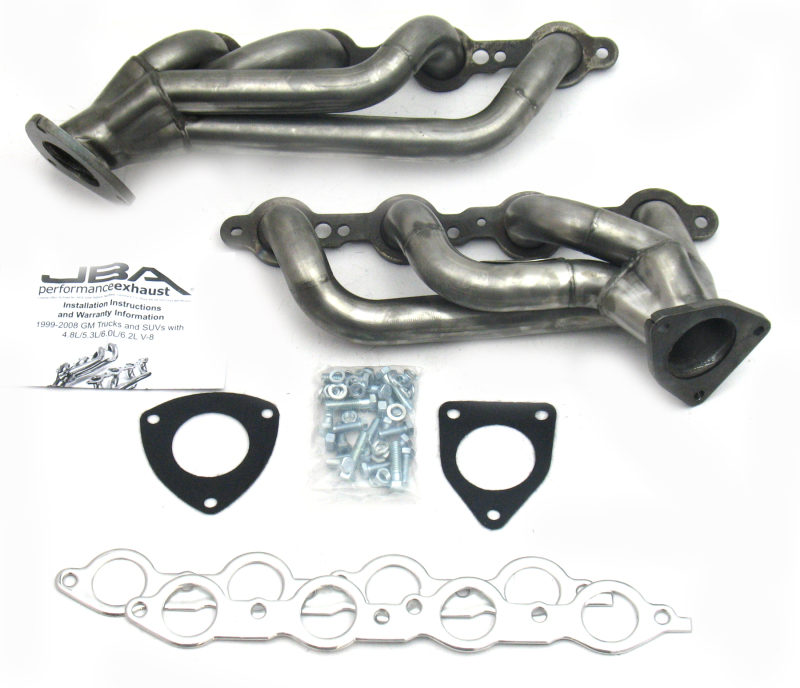 JBA 03-06 GM Truck 6.0L LS w/o EGR 1-5/8in Primary Raw 409SS Cat4Ward Header - 1850S-3