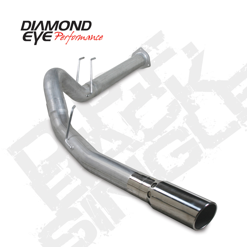 Diamond Eye K4376S 4" D.P.F. Back Exhaust; Single; Alum; For 11-15 Ford
