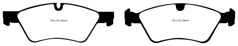 EBC fits 06 Mercedes-Benz E500 5.0 4-Matic Redstuff Front Brake Pads - DP31592C