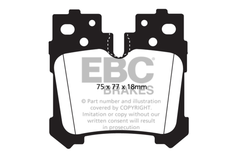 EBC DP41812R Yellowstuff Street & Track Disc Brake Pad Rear For Lexus LS460 NEW