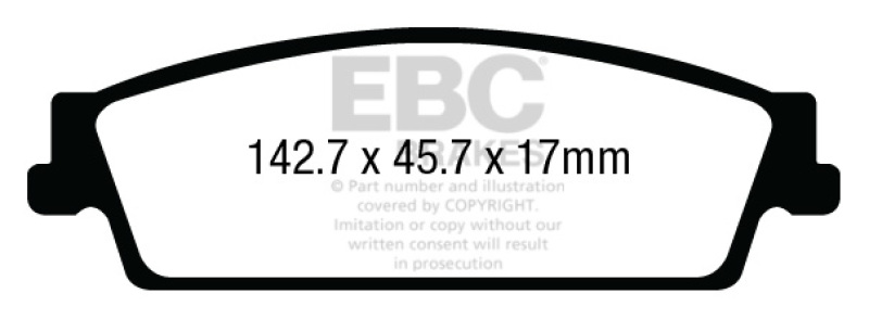 EBC 15+ Gmc Yukon XL / Denali XL 1500 Extra Duty Rear Brake Pads - ED93022