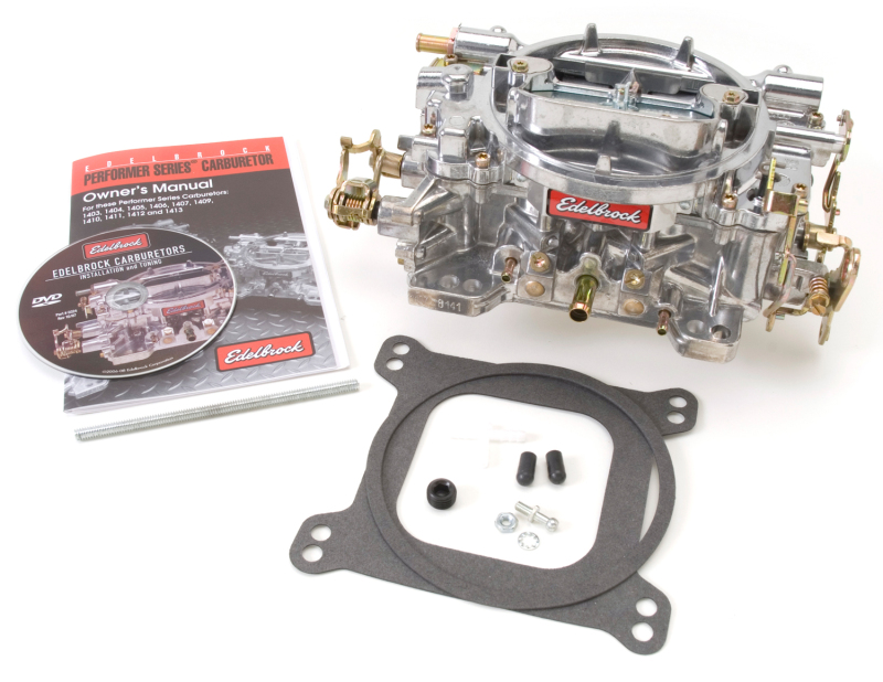 Edelbrock Carburetor Performer Series 4-Barrel 750 CFM Manual Choke Satin Finish - 1407