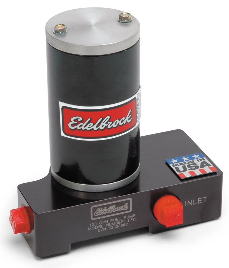 Edelbrock Inc. 1791 Quiet-Flo Electric Fuel Pump - External, Aluminum NEW