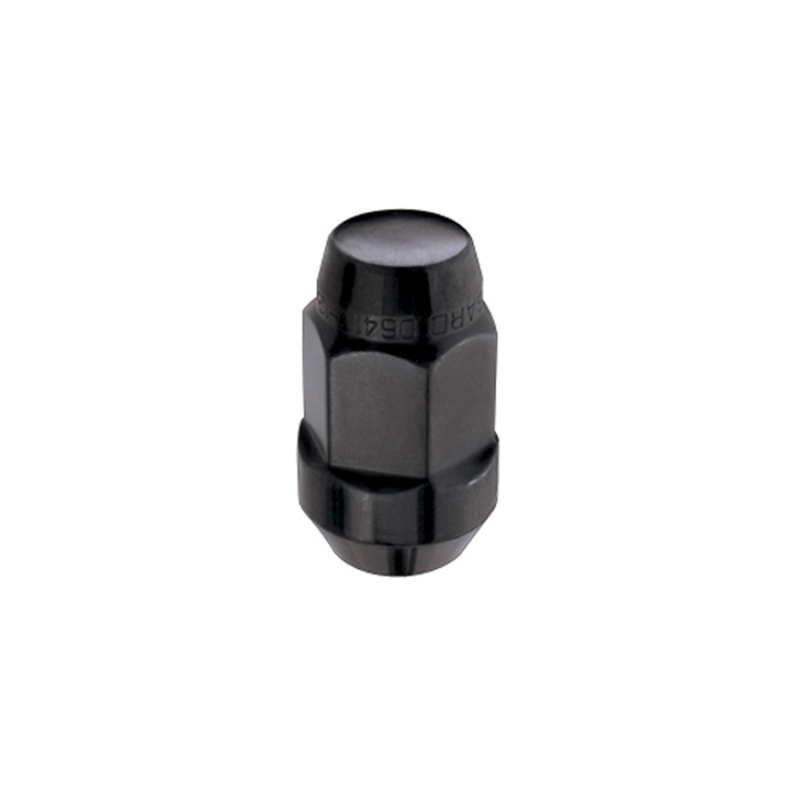 McGard Hex Lug Nut (Cone Seat Bulge Style) M14X1.5 / 22mm Hex / 1.945in. Length (4-Pack) - Black - 64034