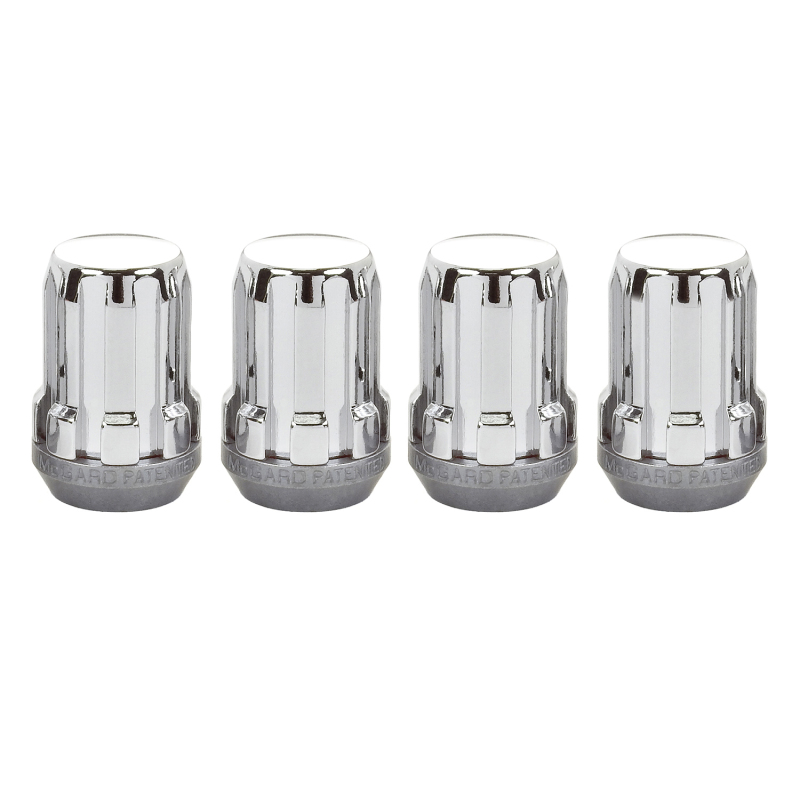 McGard SplineDrive Lug Nut (Cone Seat) M12X1.25 / 1.24in. Length (4-Pack) - Chrome (Req. Tool) - 65354