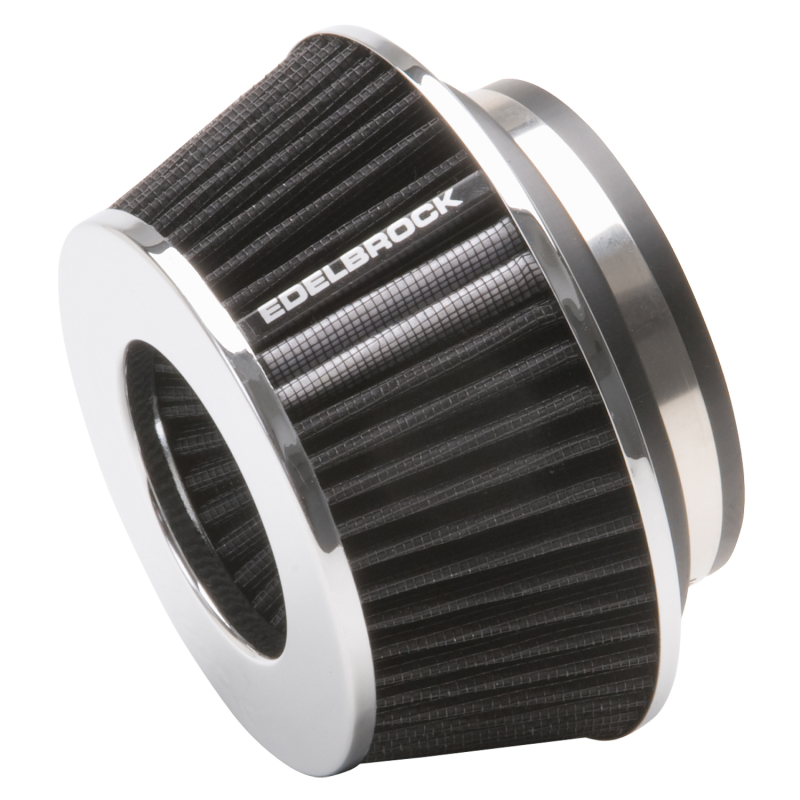 Edelbrock Air Filter Pro-Flo Series Conical 3 7In Tall Black/Chrome - 43610