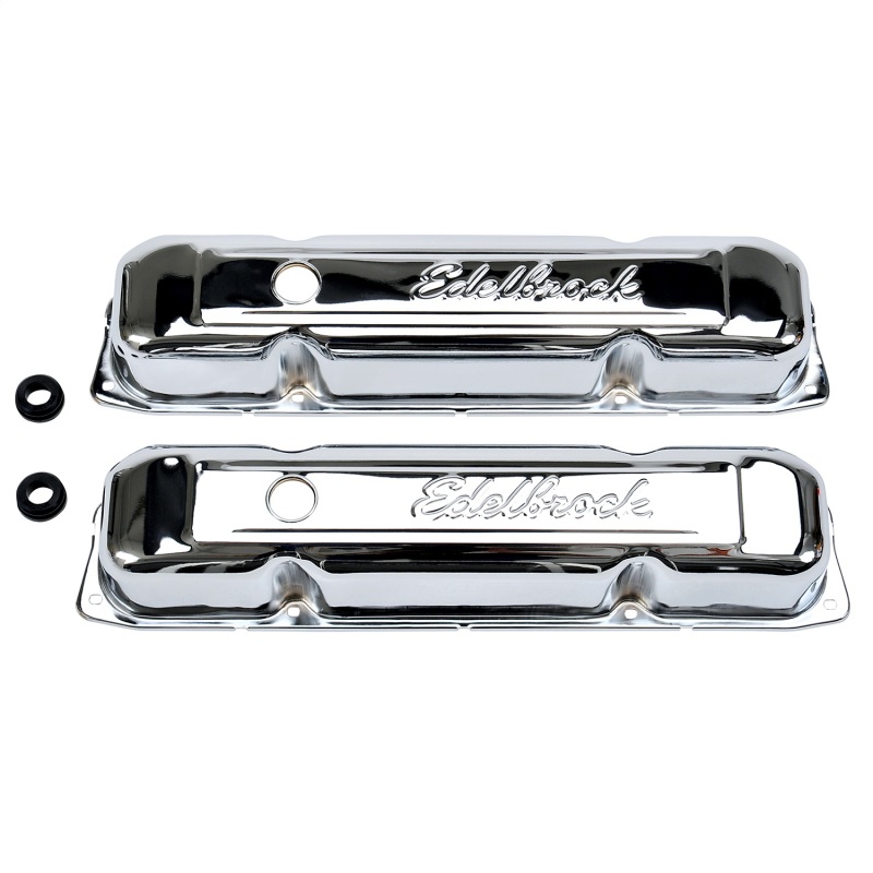 Edelbrock Valve Cover Signature Series Chrysler 1958-1979 361-440 V8 Chrome - 4491