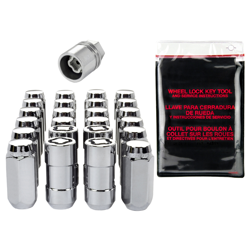 McGard 6 Lug Hex Install Kit w/Locks (Cone Seat Nut) M14X1.5 / 22mm Hex / 1.945in. Length - Chrome - 84638