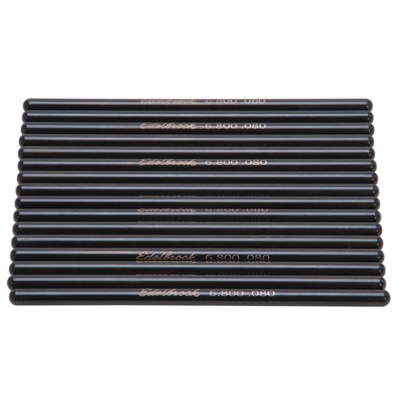 Edelbrock Inc. 9632 Chromoly Pushrods - 6.800" Long, 0.080 Wall (Set of 16) NEW