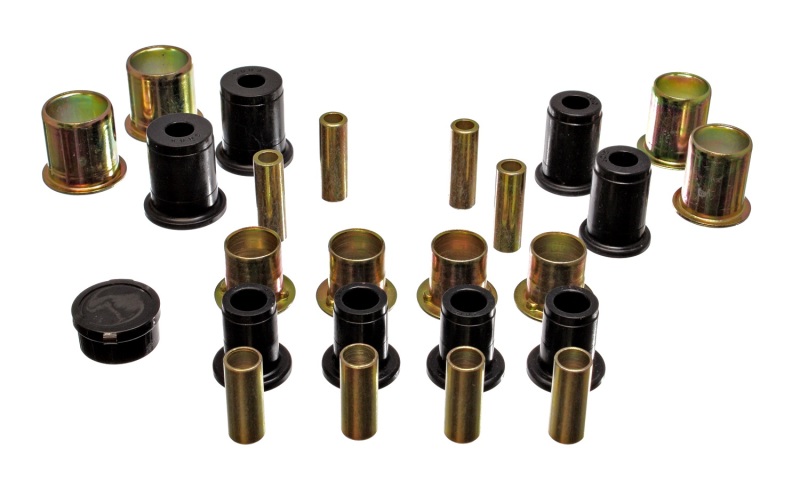 Energy Suspension 3.3113G Control Arm Bushing Set, Black, Front, PU