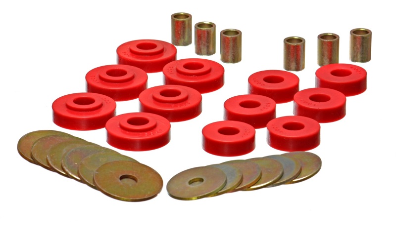 Energy Suspension fits  GM Corvette Red Body Mount Set - 3.4102R