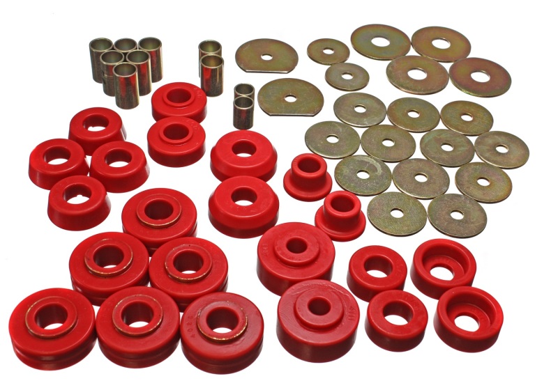 Energy Suspension 3.4138R Body Mount Set Red For 66-70 Chevy Caprice