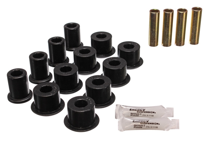 Energy Suspension 8.2108G Leaf Spring Bushing Set Black Performance Polyurethane