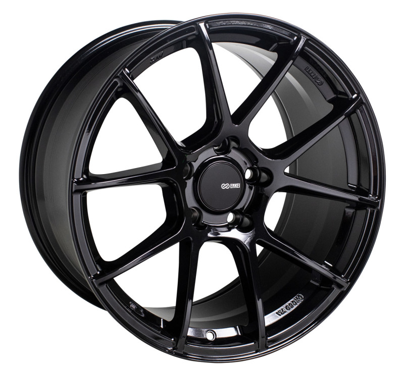 Enkei 522-880-4445BK TS-V 18"x8" Wheel Rim, 5x112 Bolt Pattern - Gloss Black
