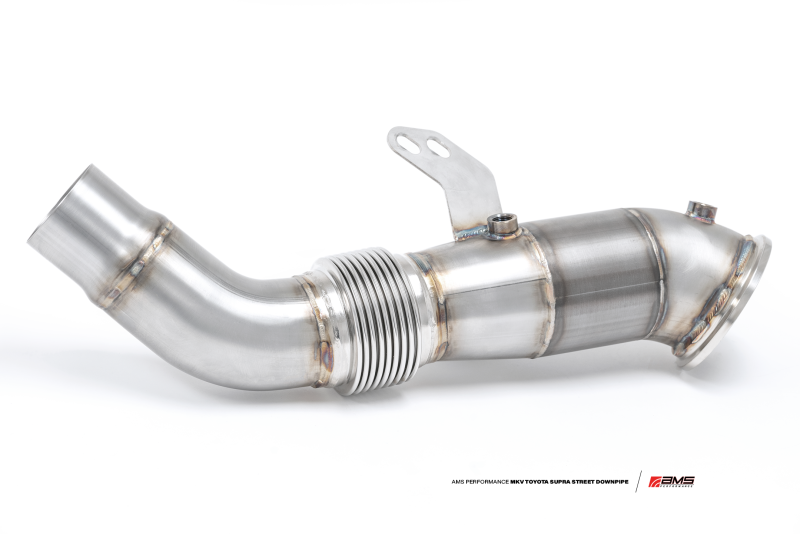 AMS Performance fits 2020+ Toyota Supra A90 Street Downpipe w/GESI Catalytic Converter - AMS.38.05.0001-2