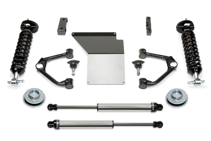 Fabtech fits  07-14 GM C/K1500 SUV 2WD/4WD 4in Budget UCA System w/DL 2.5 Coilovers & Rear DL Shocks - K1060DL
