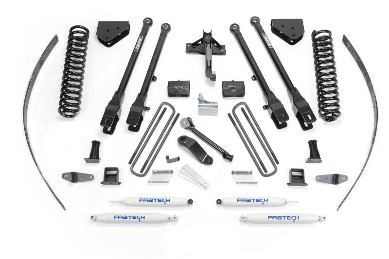 Fabtech fits  08-16 Ford F250 4WD w/Factory Overload 8in 4Link Sys w/Coils & Perf Shks - K2126
