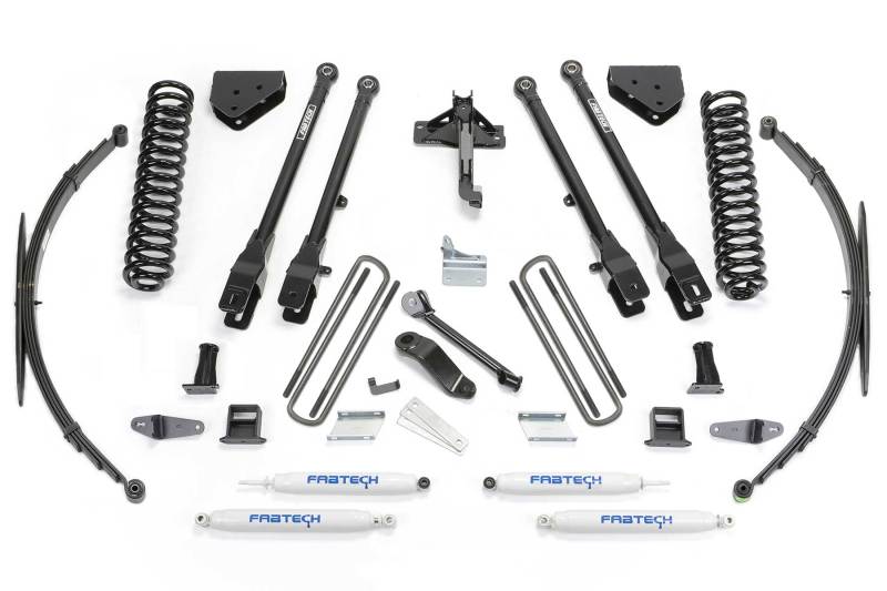 Fabtech fits  08-16 Ford F250/350 4WD 8in 4Link Sys w/Coils & Rr Lf Sprngs & Perf Shks - K2129