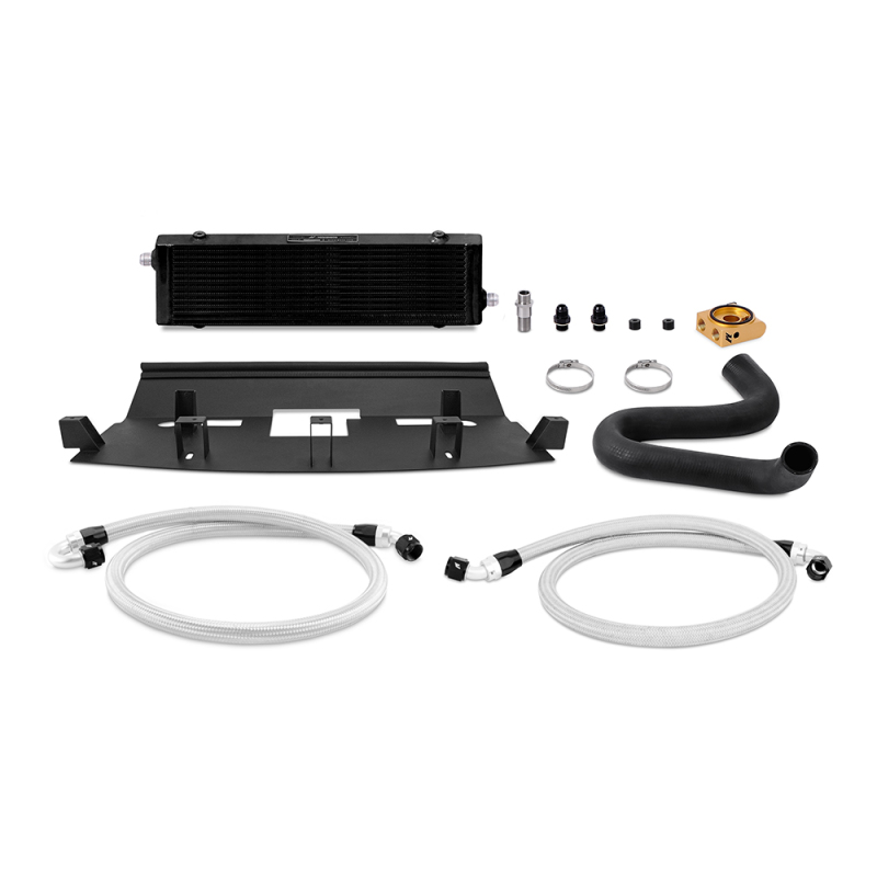 Mishimoto 2018+ Ford Mustang GT Thermostatic Oil Cooler Kit - Black - MMOC-MUS8-18TBK