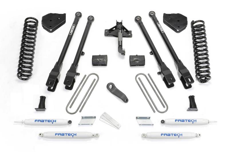 Fabtech fits  17-21 Ford F250/F350 4WD Diesel 6in 4Link Sys w/Coils & Perf Shks - K2219