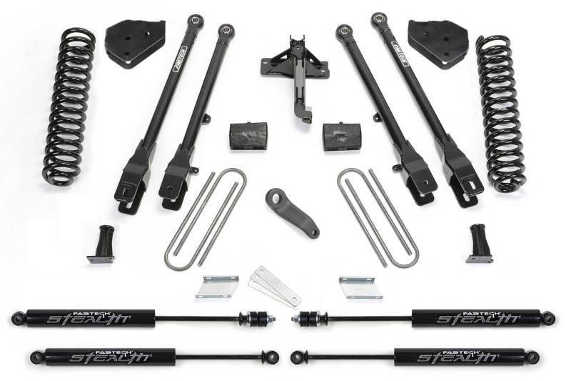 Fabtech fits  17-21 Ford F250/F350 4WD Gas 6in 4Link Sys w/Coils & Stealth - K2257M