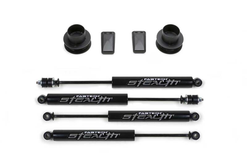 Fabtech K3056M 2.5" Coil Spacer System w/ Stealth Shocks NEW