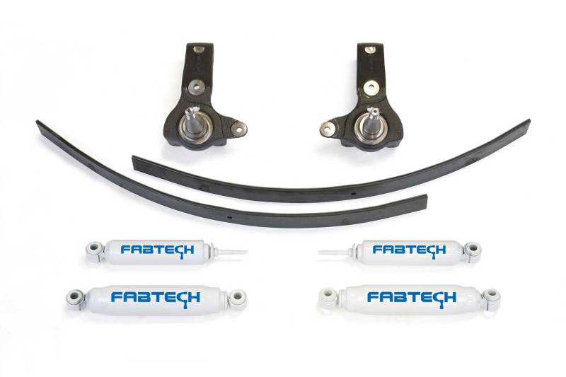 Fabtech K7014 3" Spindle Lift Kit w/ Performance Shocks For 95-04 Tacoma 2WD