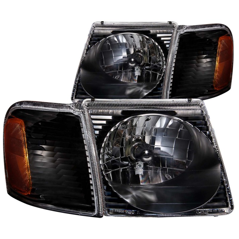 Anzo 111041 Crystal Headlight Set 2pc For 01-05 Ford Explorer Sport Trac
