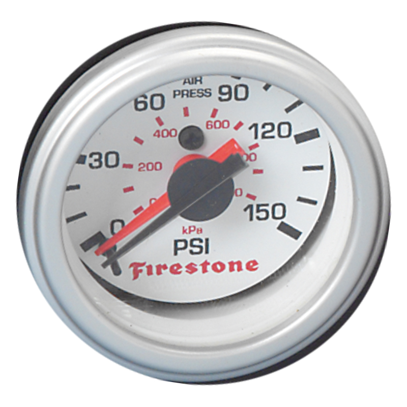 Firestone Replacement Pressure Gauge - White Face Dual GA Only (For PN 2241 / 2260) (WR17609201) - 9201