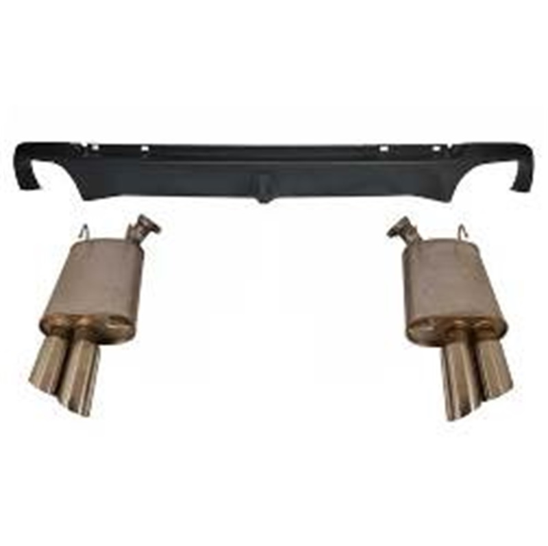 Ford Racing fits  2013-2014 Mustang GT Axle Back QUAD TIP Mufflers with Rear Lower VALENCE - M-5230-MSVTCD