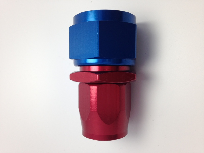 FRAGOLA 220107 8AN to 6AN Straight Reducer Hose End Fitting Aluminum Blue/Red