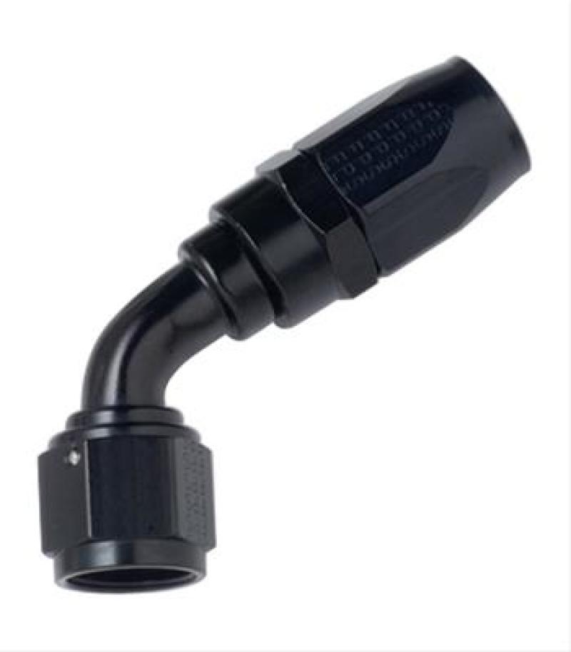 Fragola -6AN x 45 Degree P/S Hose End Aluminum - Black Only - 254606