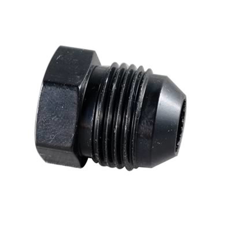FRAGOLA 480608-BL -8 AN Hose Fitting Flare Plug Aluminum Black