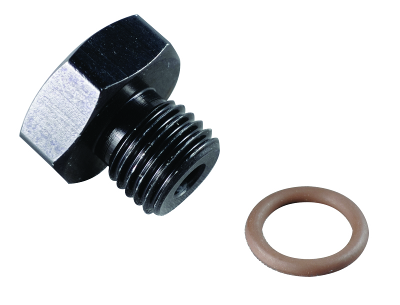FRAGOLA 481406-BL Port Plug Fitting Adapter -6 AN (9/16-18) Aluminum Black