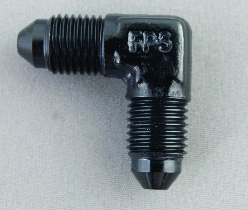 FRAGOLA 482106-BL 6 AN 90 Degree Union Adapter Fitting Aluminum Black