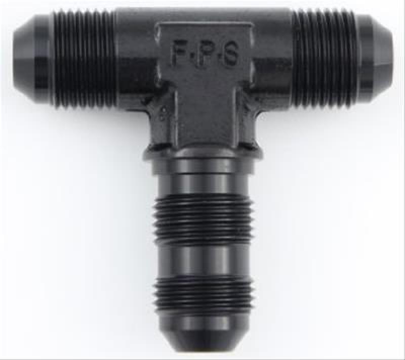 FRAGOLA 483404-BL Bulkhead Tee Hose Fitting On-The-Side Adapter -4 AN Black