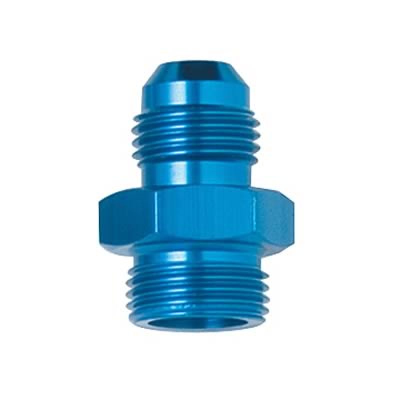 FRAGOLA 491955 Fitting Adapter -6AN to 1/2-20 Male; 5/16 Tube I.F. Aluminum Blue