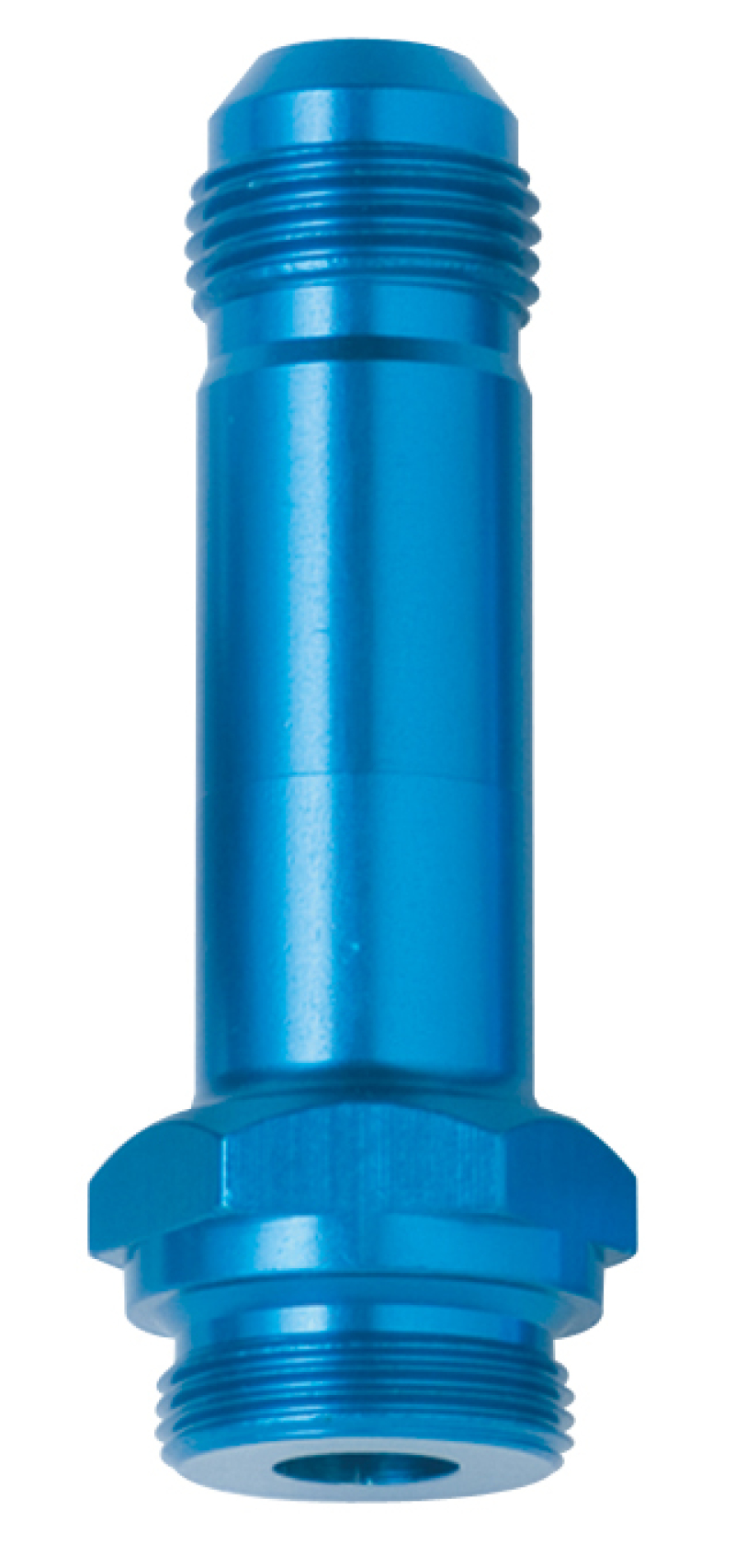 FRAGOLA 491975 -6 AN to 7/8-20 Carb Adapter; 3 in. long; Inlet Fitting - Blue - 491975