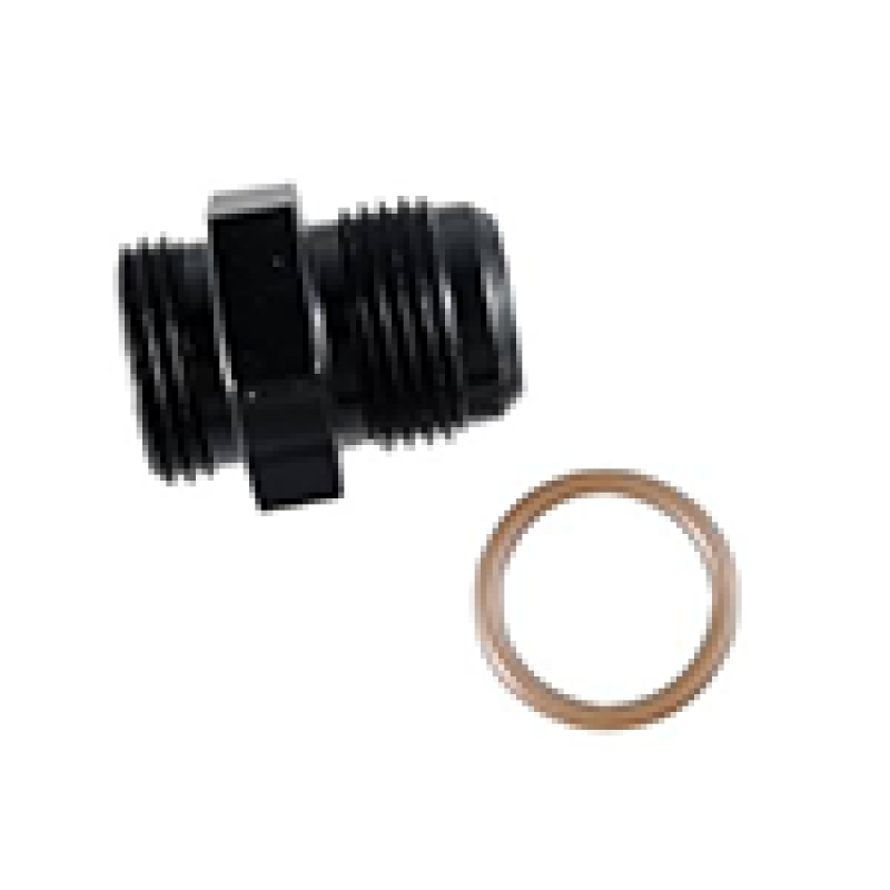 FRAGOLA 495105-BL 10 AN Male; SAE O-ring side: 3/4-16(8) Radius Fitting Black