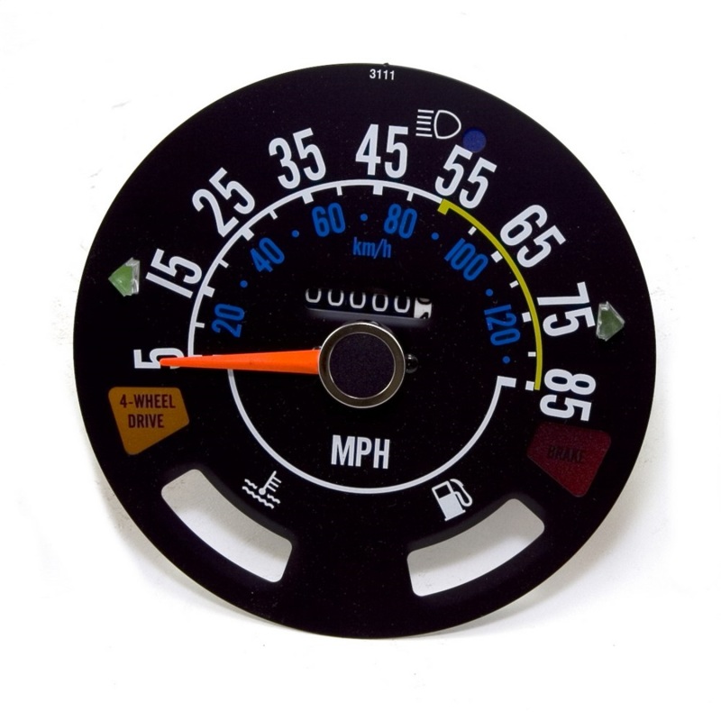 Omix Ada Inc 17207.03 Speedometer 5-85 MPH For 1980-1986 Jeep CJ Models